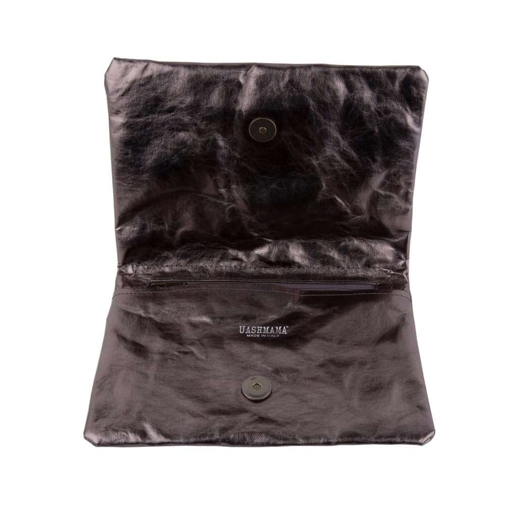 Uashamama Metallic Olive Clutch - Picture 2 of 6